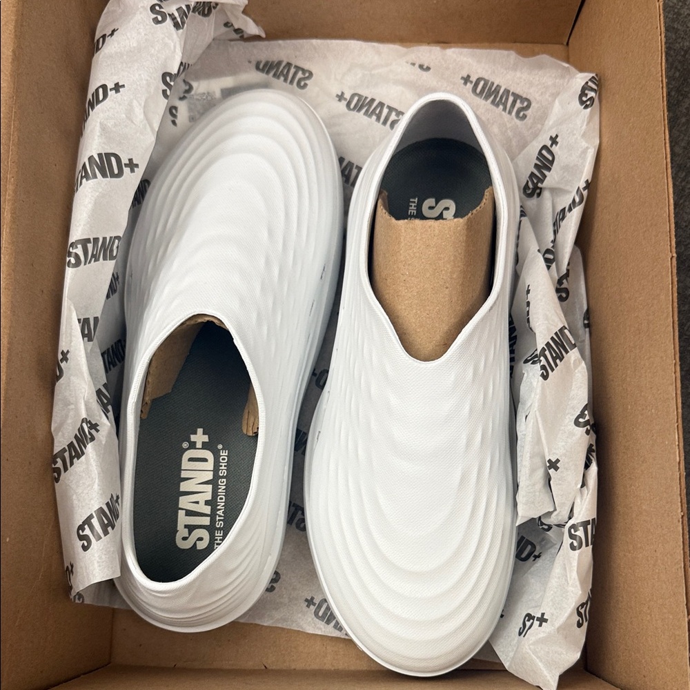 Stand+ white Slip-On Shoes